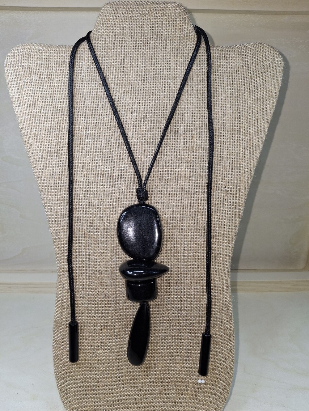 Asymmetrical Black Necklace
